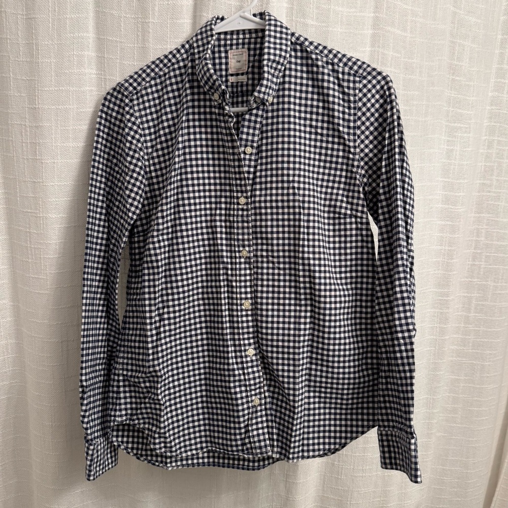 Gap Blue and White‎ Gingham Blouse
